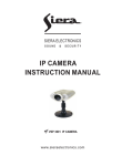 Siera IP Camera VSP 3001 Instruction manual