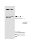 Aiwa CT-X420 Operating instructions