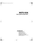 MOTU 828 User`s guide