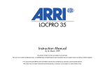 ARRI LOCPRO 35 Instruction manual