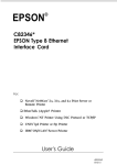 Epson C823461 (Ethernet) User`s guide