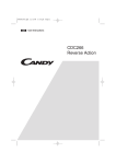 Candy CDC 266 User`s manual