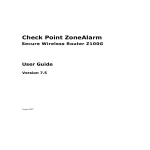 ZoneAlarm Z100G User guide