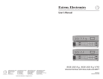 Extron electronics RGB 302 User`s manual