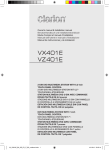 Clarion VX401E Owner`s manual