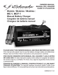 Schumacher Electric MCF-1 Operating instructions