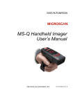 Microscan MS-Q Imager User`s manual