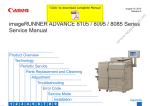 Canon imageRUNNER ADVANCE 8105 Service manual