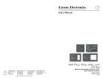 Extron electronics RGB 470xi SC Series User`s manual