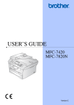 Brother MFC-7820N User`s guide