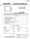 Sharp 32C540 Service manual