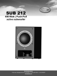 BLUE SKY SUB 212 User manual