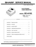 Sharp XEA102 - Cash Register Service manual