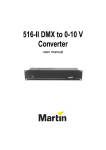 Martin DMX Switch Pack User manual