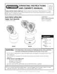 Mr. Heater SUNRITE SRC30T Operating instructions