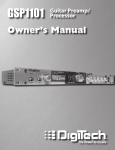 DigiTech GSP1101 Owner`s manual