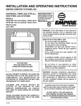 Empire Comfort Systems VFFB-36D Operating instructions