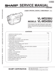 Sharp VL-WD250S Service manual