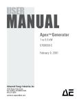 Apex Digital 5708009-C User manual