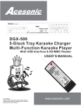Acesonic DGX-506 User`s manual