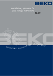 Beko BL 77 Instruction manual