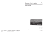 Extron electronics VSC 100 User`s manual