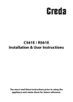 C561E / R561E Installation & User Instructions
