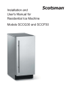 Scotsman SCCP30 User`s manual