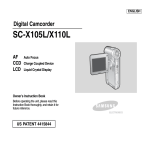 Samsung SC-X110L Operating instructions