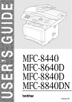Brother MFC-8440 User`s guide