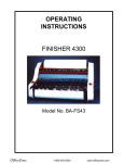 ABC Office Finisher 4300 Operating instructions