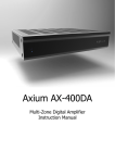Axium AX-800DAV Instruction manual