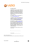 Vizio VX20LHDTV User manual