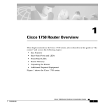 Cisco 1750 - 1750 Router Installation guide