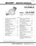 Sharp UX-A1000 Service manual