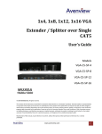 Avenview VGA-C5-SP-12 User`s guide