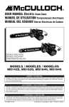 McCulloch MS1630 User manual