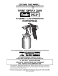 Central Pneumatic PAINT SPRAY GUN 30224 Operating instructions