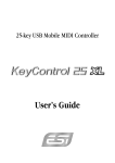ESI KeyControl 25 XL User`s guide