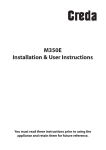 M350E Installation & User Instructions