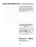 Dometic 7020 Operating instructions