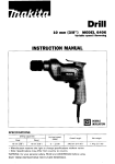 Makita DRILL 6406 Instruction manual