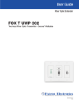 Extron electronics FOX T UWP 302 User guide