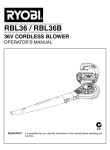 Ryobi RBL36 Operator`s manual