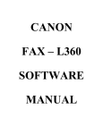 Canon L360 User`s guide
