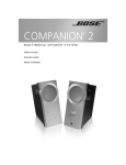 Bose Companion 2 Series II Operating instructions