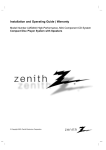 Zenith LMG340 Instruction manual