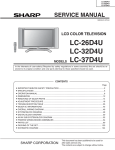 Sharp Aquos LC-26D4U Service manual