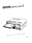 Epson ActionLaser II User`s manual