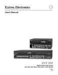 Extron electronics Four Input Video and RGB Scaler DVS 304 Operating instructions